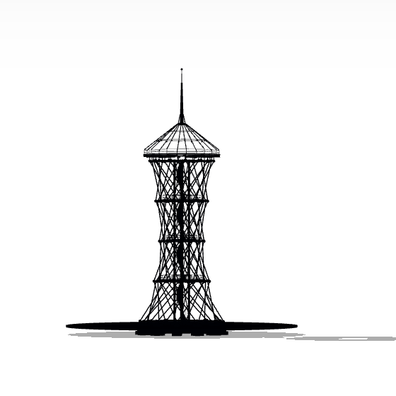 HELIX observation tower with programmable light show
